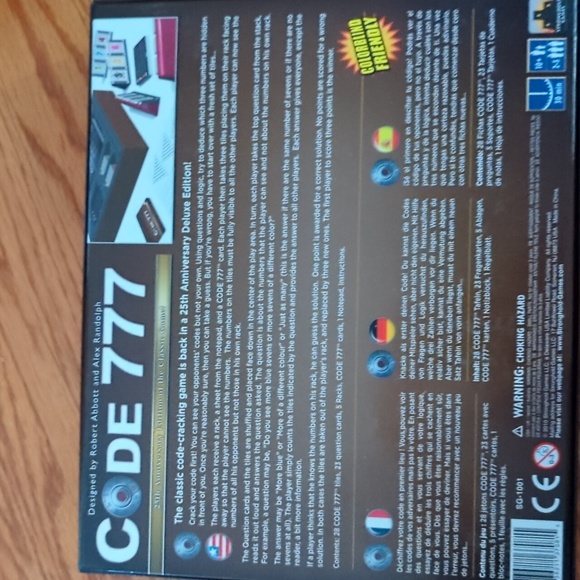 Code 777 10 plus kids game. Good for the brain! 2-5 players EUC - Picture 2 of 5